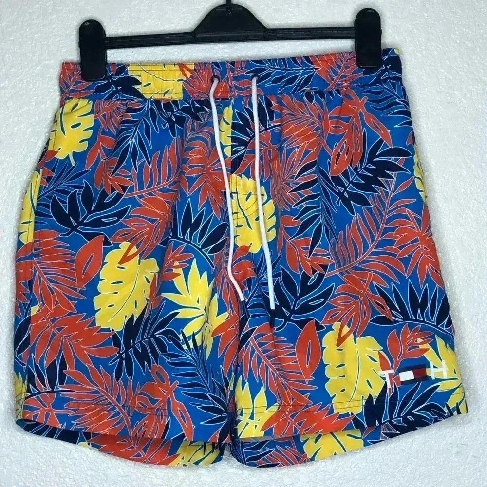 Tommy Hilfiger Men's Swim Trunks Large Tropical